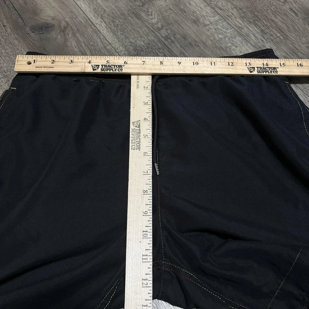Playboy By PacSun Swim Shorts Mens Medium Black Bunny Logo Mesh Lined Trunks